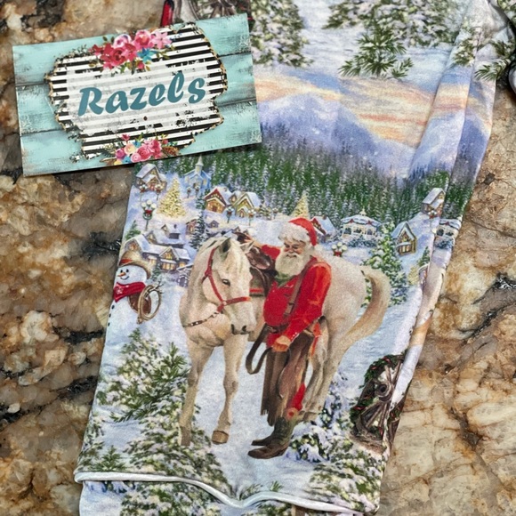 KIDS COWBOY Santa Christmas Pajamas / Family PJs - Picture 7 of 12